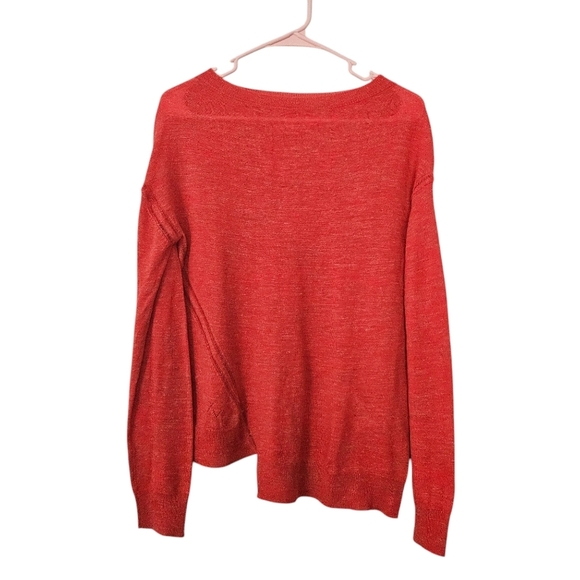Zadig & Voltaire Women's Red Ronie WL Asymmetric Long Sleeve Sweater Size S - Picture 1 of 7